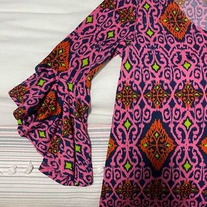 Buckhead Betties M Medium Blouse Ruffled Sleeves